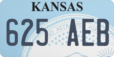 KS license plate 625AEB