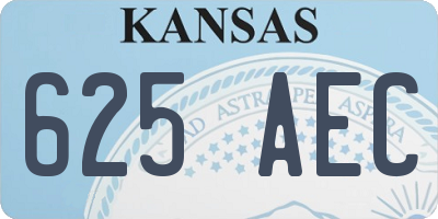 KS license plate 625AEC