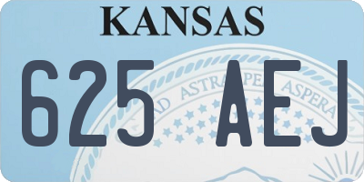 KS license plate 625AEJ