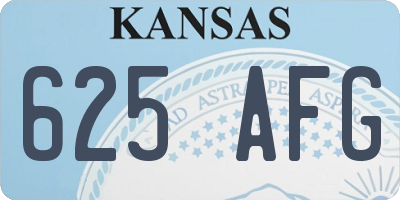 KS license plate 625AFG