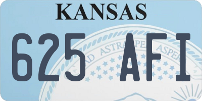 KS license plate 625AFI