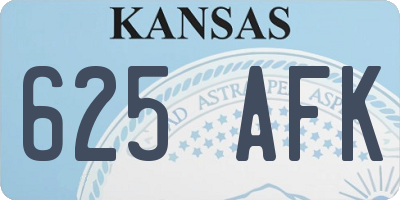 KS license plate 625AFK