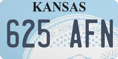 KS license plate 625AFN