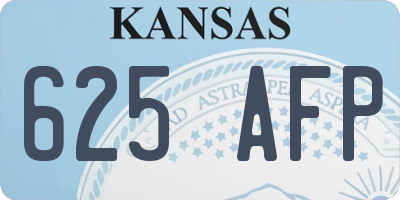 KS license plate 625AFP