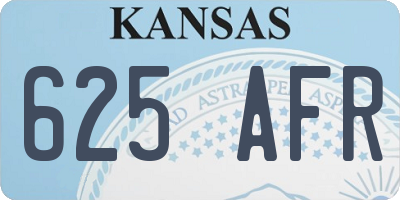 KS license plate 625AFR