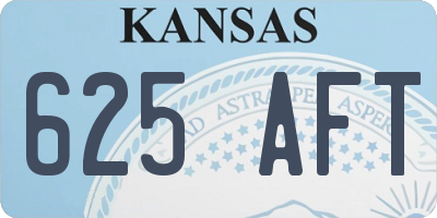 KS license plate 625AFT