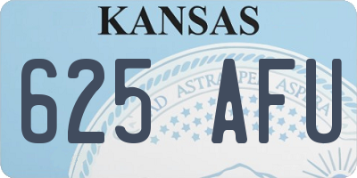 KS license plate 625AFU