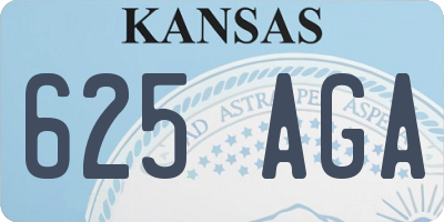 KS license plate 625AGA