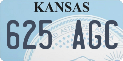 KS license plate 625AGC