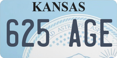 KS license plate 625AGE