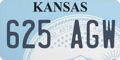 KS license plate 625AGW