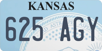 KS license plate 625AGY