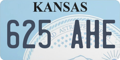 KS license plate 625AHE