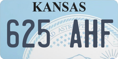 KS license plate 625AHF