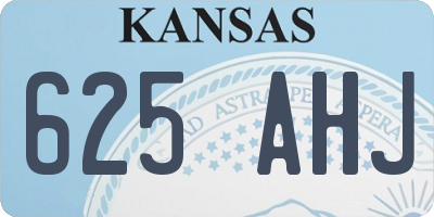 KS license plate 625AHJ