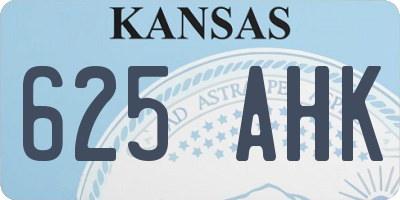 KS license plate 625AHK