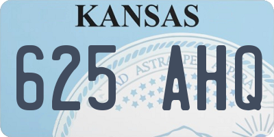 KS license plate 625AHQ