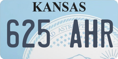 KS license plate 625AHR