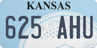 KS license plate 625AHU