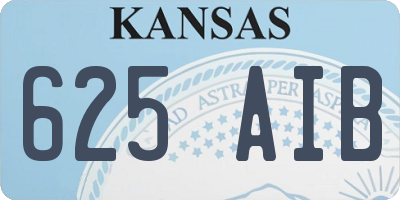 KS license plate 625AIB
