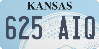 KS license plate 625AIQ