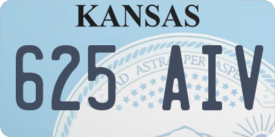 KS license plate 625AIV