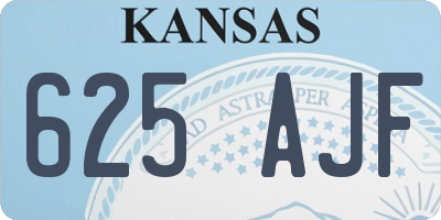 KS license plate 625AJF