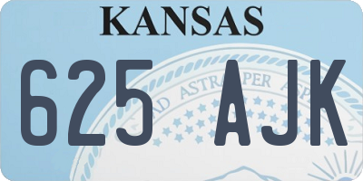 KS license plate 625AJK