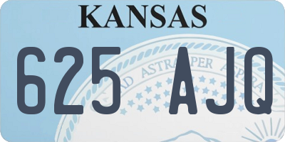 KS license plate 625AJQ