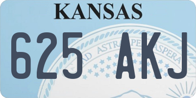KS license plate 625AKJ