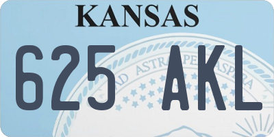 KS license plate 625AKL