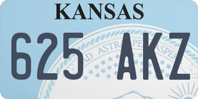 KS license plate 625AKZ