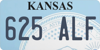 KS license plate 625ALF