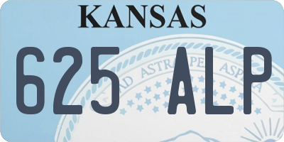 KS license plate 625ALP