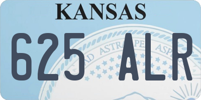 KS license plate 625ALR