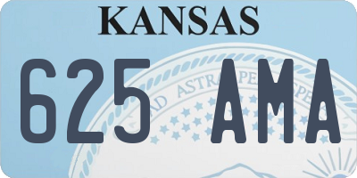 KS license plate 625AMA