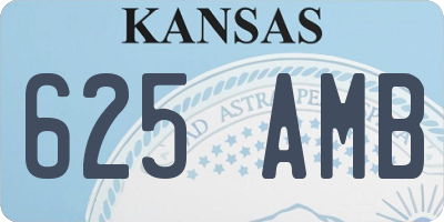 KS license plate 625AMB
