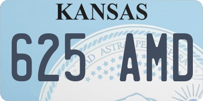 KS license plate 625AMD