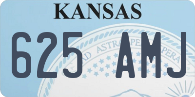KS license plate 625AMJ