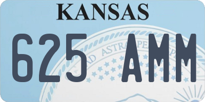 KS license plate 625AMM