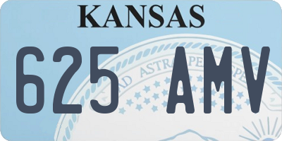 KS license plate 625AMV