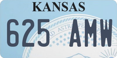 KS license plate 625AMW