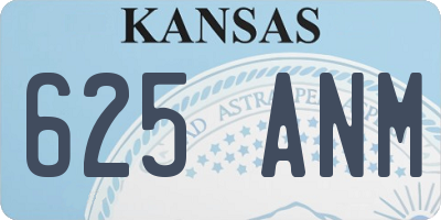 KS license plate 625ANM