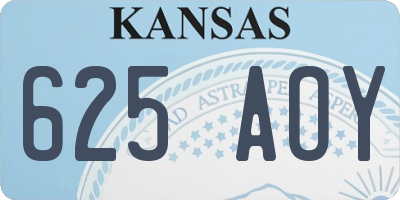 KS license plate 625AOY