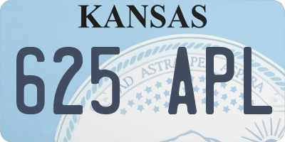 KS license plate 625APL