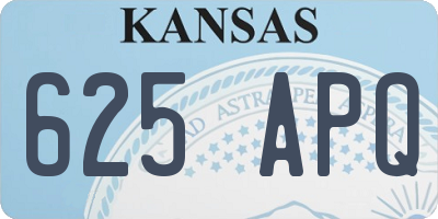 KS license plate 625APQ