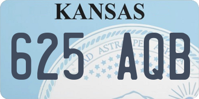 KS license plate 625AQB