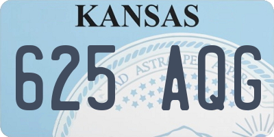KS license plate 625AQG