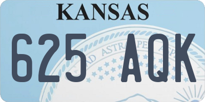 KS license plate 625AQK