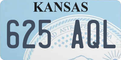 KS license plate 625AQL